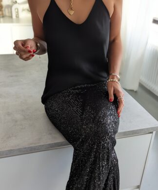 lässige Hose mit Pailletten FESTIVE CHILL