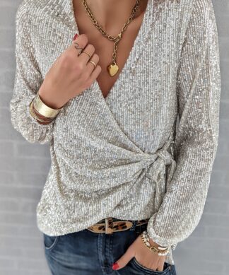 Pailletten Bluse – VIBE OUT – SUPER SALE