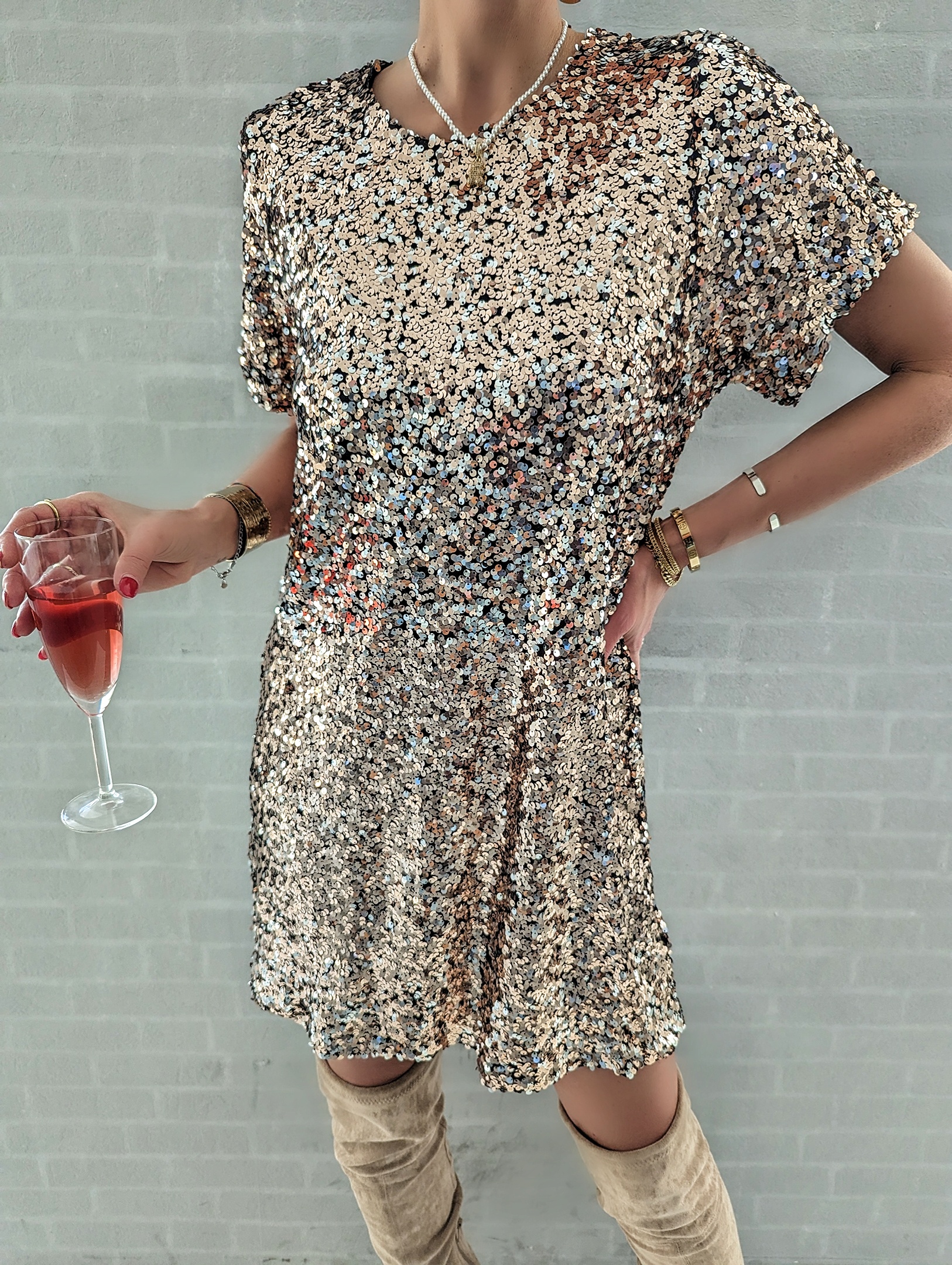 kurzes Shirtkleid SHINE – versch Farben