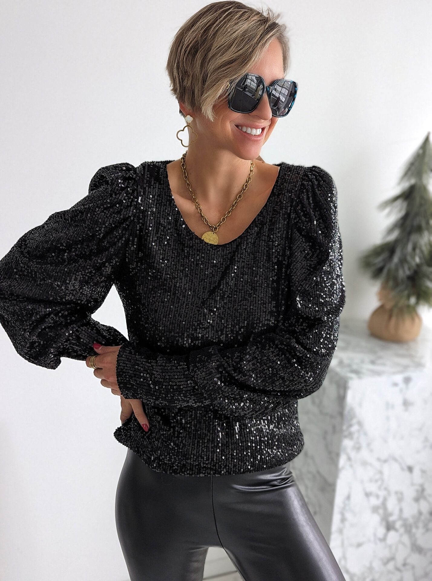 Sequin Oberteil SHINING STAR  – versch. Farben