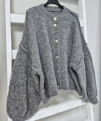 Cardigan GET SHORTY - LUCKY BLACK DEALS - dunkelgrau